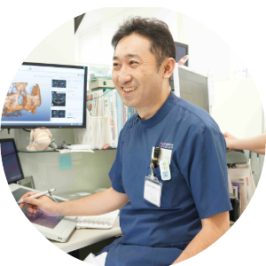 院長の診察室での写真